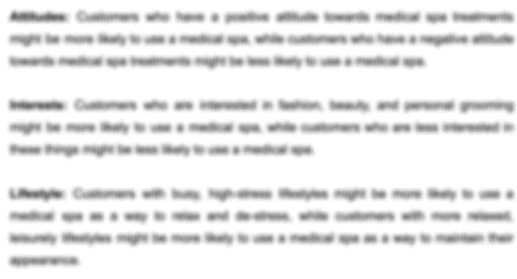 Psychographic Segmentation business plan